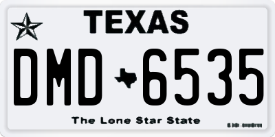 TX license plate DMD6535