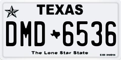 TX license plate DMD6536