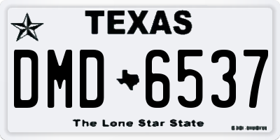 TX license plate DMD6537