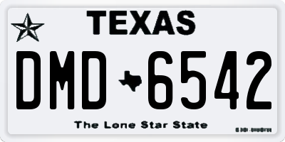 TX license plate DMD6542