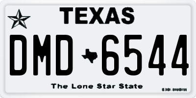 TX license plate DMD6544