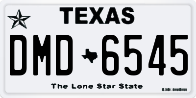 TX license plate DMD6545