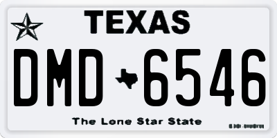 TX license plate DMD6546