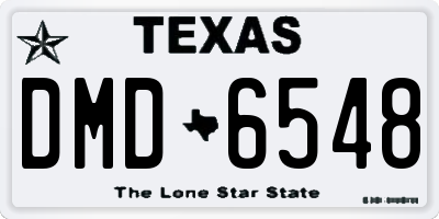 TX license plate DMD6548