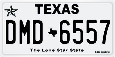 TX license plate DMD6557