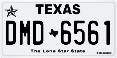 TX license plate DMD6561
