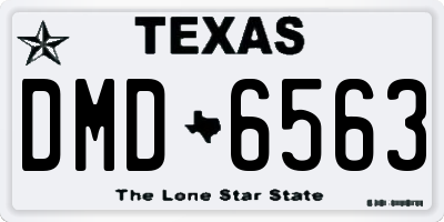 TX license plate DMD6563