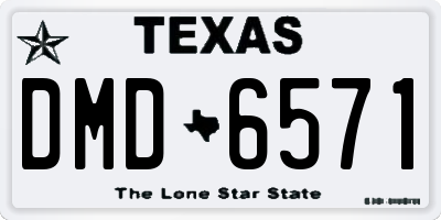 TX license plate DMD6571
