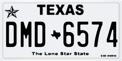 TX license plate DMD6574