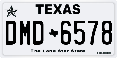TX license plate DMD6578
