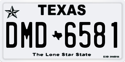 TX license plate DMD6581