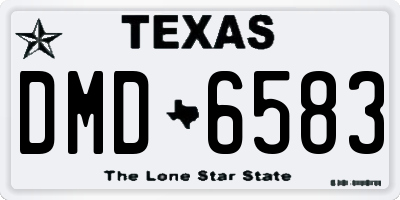TX license plate DMD6583