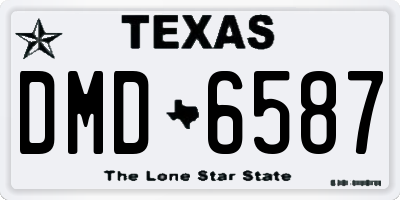 TX license plate DMD6587