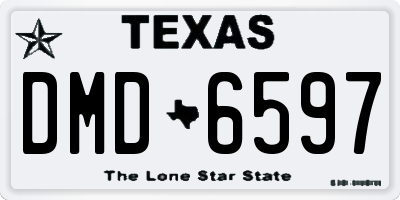 TX license plate DMD6597
