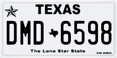 TX license plate DMD6598