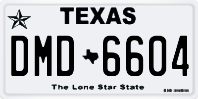 TX license plate DMD6604