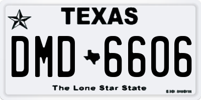 TX license plate DMD6606