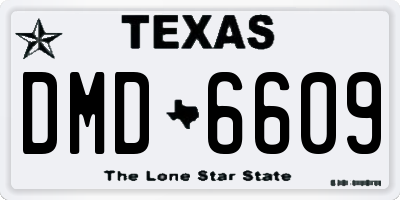 TX license plate DMD6609