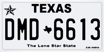 TX license plate DMD6613
