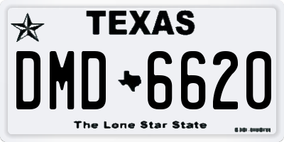 TX license plate DMD6620