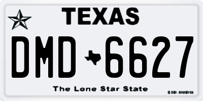 TX license plate DMD6627