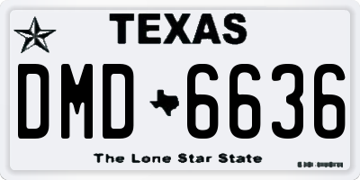 TX license plate DMD6636