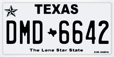 TX license plate DMD6642