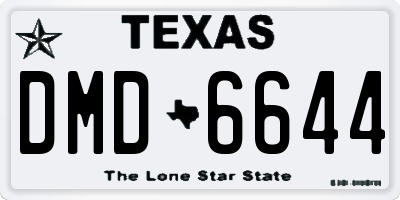TX license plate DMD6644