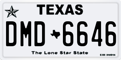 TX license plate DMD6646