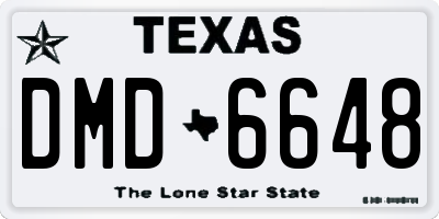 TX license plate DMD6648