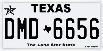 TX license plate DMD6656