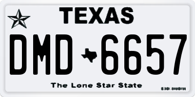 TX license plate DMD6657