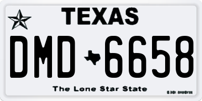 TX license plate DMD6658