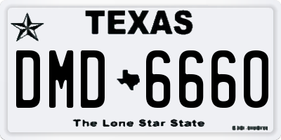 TX license plate DMD6660