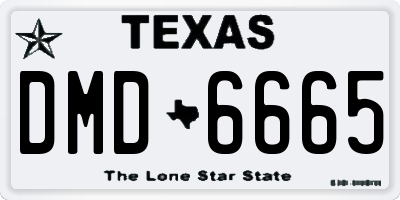 TX license plate DMD6665