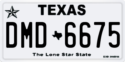 TX license plate DMD6675