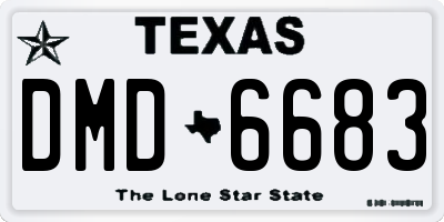 TX license plate DMD6683