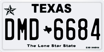 TX license plate DMD6684