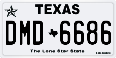 TX license plate DMD6686