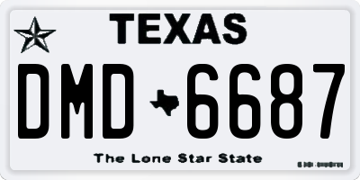 TX license plate DMD6687