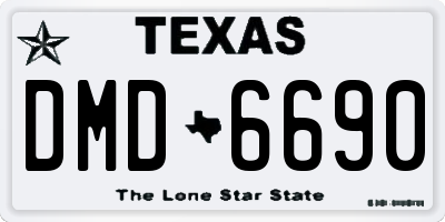 TX license plate DMD6690