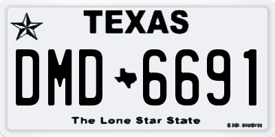 TX license plate DMD6691