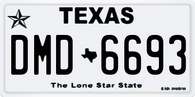 TX license plate DMD6693