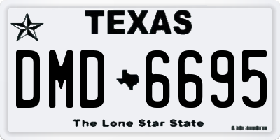 TX license plate DMD6695