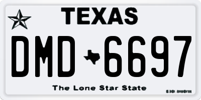 TX license plate DMD6697