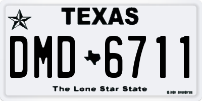 TX license plate DMD6711