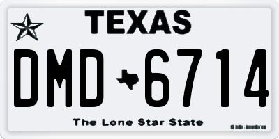 TX license plate DMD6714