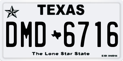 TX license plate DMD6716