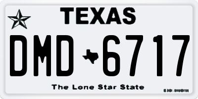 TX license plate DMD6717