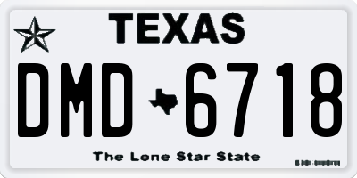 TX license plate DMD6718